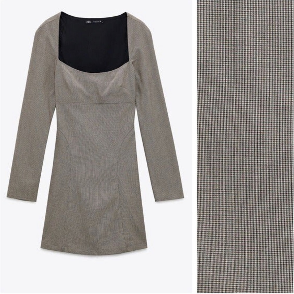 ZARA long sleeve structured dress